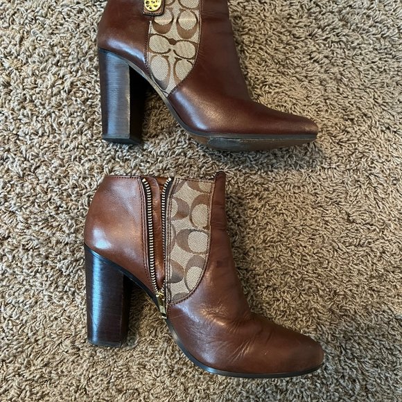 Brown Coach Booties - Picture 4 of 8